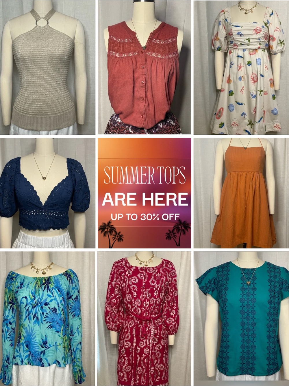 SUMMER TOPS ARE HERE